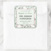 Sticker Carré Collection privée Bougie artisanale florale (Sac)