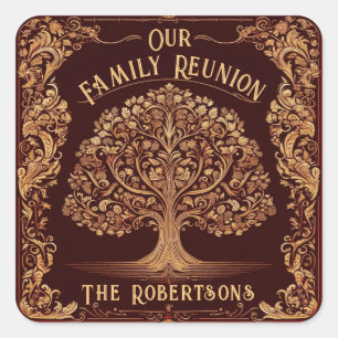 Sticker Carré Collection Réunion de Famille