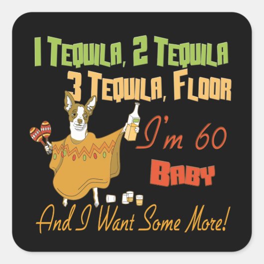 Sticker Carré Collection Tequila 60e anniversaire (Devant)
