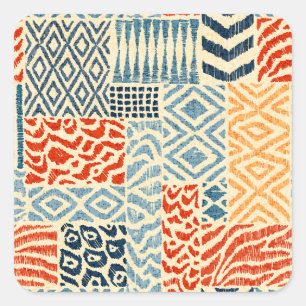 Sticker Carré Collection Textures tracées à la main