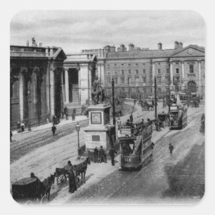 Sticker Carré College Green, Dublin, vers 1900
