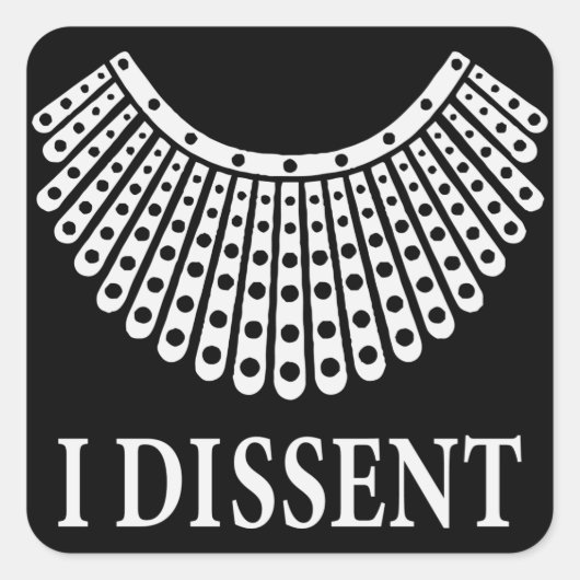 Sticker Carré Coller de dissidence RBG (Devant)