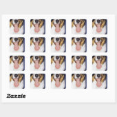 Sticker Carré Collie langue à balancer (Feuille)
