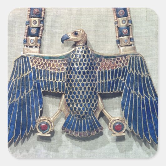 Sticker Carré Collier avec pendentif vautour (Devant)