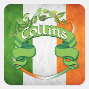 Sticker Carré Collins Irish Shield