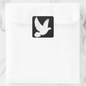 Sticker Carré Colombe blanche (Sac)