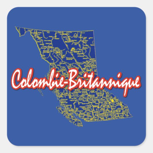 Sticker Carré Colombie-Britannique (Devant)