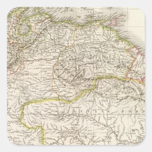 Sticker Carré Colombie, Guyanes - Colombie (Devant)