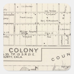 Sticker Carré Colonie du Nevada