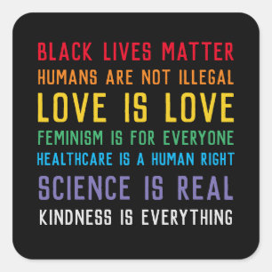 Sticker Carré Colonne Black Lives Matker