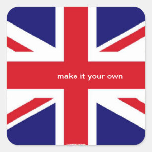 Sticker Carré Colonne du pavillon Union Jack britannique