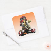 Sticker Carré Colonne murale (Enveloppe)