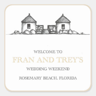 Sticker Carré Colonnes de mariage Rosemary Beach