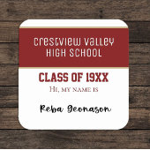 Sticker Carré Colonnes de nom de réunion de classe