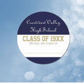 Sticker Carré Colonnes d'étiquette de nom de réunion de classe !