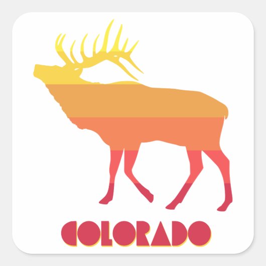 Sticker Carré Colorado Elk (Devant)