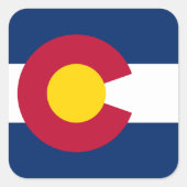 Sticker Carré Colorado : Le drapeau américain du centenaire (Devant)