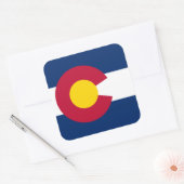 Sticker Carré Colorado : Le drapeau américain du centenaire (Enveloppe)