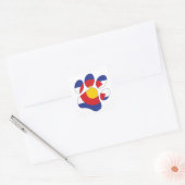 Sticker Carré Colorado-Paw-Print-1 (Enveloppe)