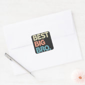 Sticker Carré Coloré Meilleur Big Bro Awesome Big Brother (Enveloppe)