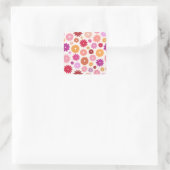 Sticker Carré Colorful Blooms Pattern (Sac)