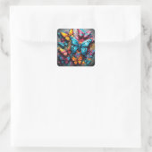 Sticker Carré Colorful Butterfly  (Sac)