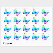 Sticker Carré Colorful Butterfly (Feuille)