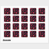Sticker Carré Colorful lips (Feuille)