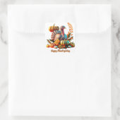 Sticker Carré Colorful Thanksgiving Turkey (Sac)