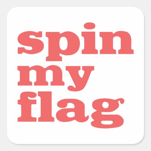 Sticker Carré Colorguard - Spin Mon Drapeau (Devant)