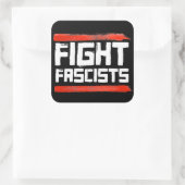 STICKER CARRÉ COMBATTRE LES FASCISTES (Sac)