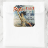 Sticker Carré Combattre ou acheter des obligations (Sac)