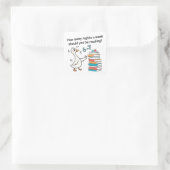 Sticker Carré Combien de nuits par semaine devriez-vous lire 6-7 (Sac)