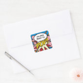 Sticker Carré Comic Book Ready to POP! Baby shower (Enveloppe)