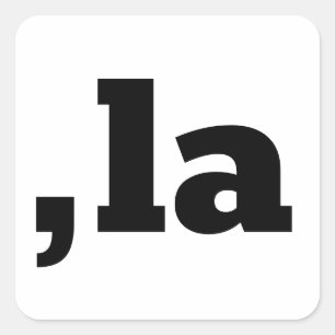 Sticker Carré Comma La Kamala Harris - Conception de texte custo