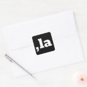 Sticker Carré Comma La Kamala Harris - Conception de texte custo (Enveloppe)