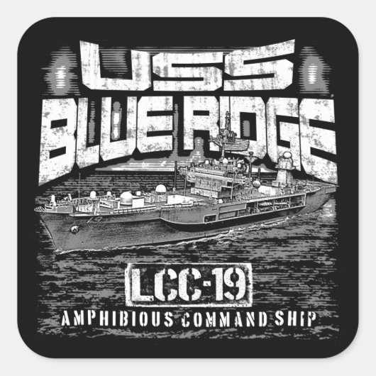 Sticker Carré Command ship Blue Ridge (Devant)