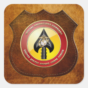 Sticker Carré Commande d'opérations spéciales d'usmc (MARSOC)