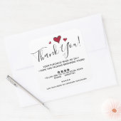 Sticker Carré Commander Merci Acheter Fabriqué Mon Jour (Enveloppe)