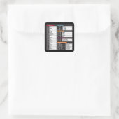 Sticker Carré Commandes MacOs (Sac)