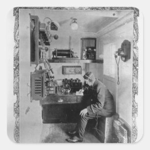 Sticker Carré Comme à bord détruit de "Titanic "