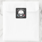 Sticker Carré Comme Ci-Dessous Alien (Sac)