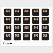 Sticker Carré Comme Classique - Skeleton Hands Heart (Feuille)