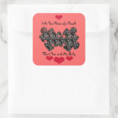 Sticker Carré Comme deux pièces d'un puzzle (Sac)