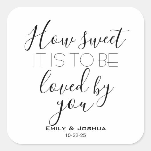 Sticker Carré Comme il est sucré à l'usage buffet bonbons de mar (Devant)