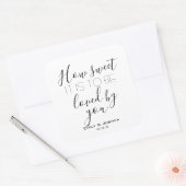 Sticker Carré Comme il est sucré à l'usage buffet bonbons de mar (Enveloppe)