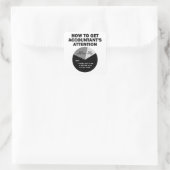 Sticker Carré Comment attirer l'attention du comptable Rompre qu (Sac)