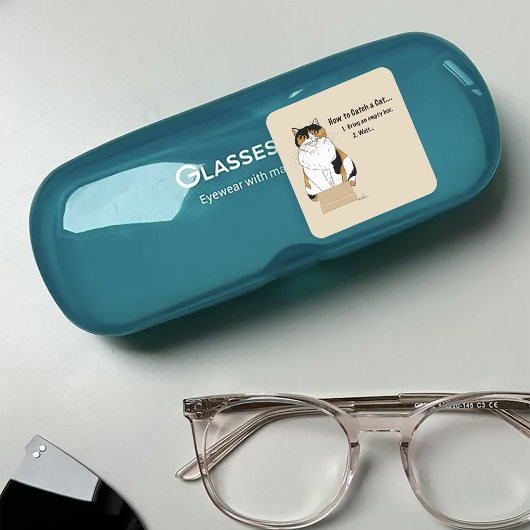 Sticker Carré Comment attraper un chat
