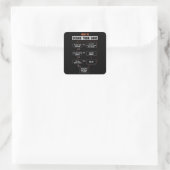 Sticker Carré Comment déboguer votre code - Programmer Cadeau (Sac)