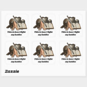 Sticker Carré Comment je mène mes batailles (Feuille)